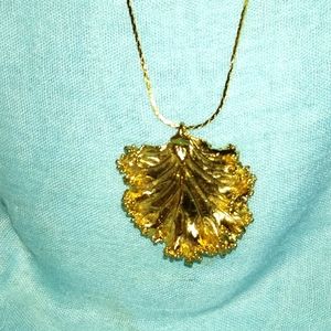 Beautiful goldstone leaf on goldstone chain
